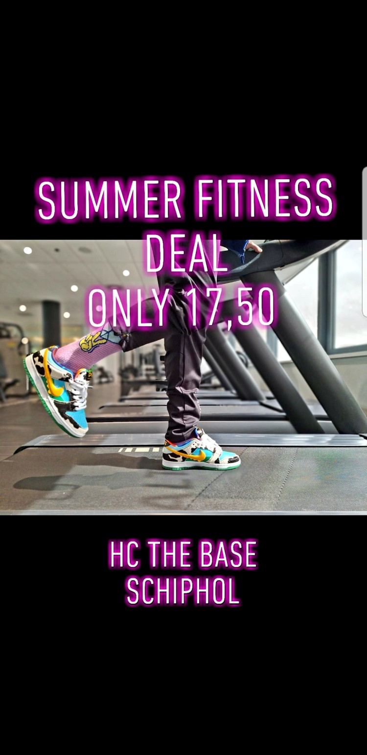 Summer Fitness Deal, July + Aug Only 17,50 (HC The Base Schiphol)